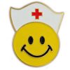 Round Nurse Smiley Pin