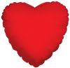 Solid Red Heart Shaped 18" Mylar Balloon